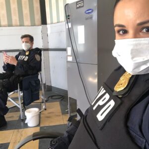 Melissa Fumero Instagram - Since I couldn’t tweet last night, here’s a photo dump of some BTS pics from last nights episode! Btw I was hella excited to get to wear Rosa’s wardrobe. #Brooklyn99