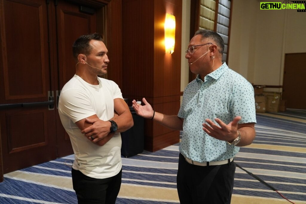 Michael Chandler Instagram - From the UFC octagon to the boardroom, the journey of collaboration is always about the people we meet along the way. Thrilled to share a glimpse of the incredible bond forming between Shawn Dill and Michael Chandler. 🥊💼 Each photo tells a story of shared values, mutual respect, and the power of relationship capital. 📸✨ Whether it's lighting up the arena or inspiring in a seminar, Michael's down-to-earth personality and relentless spirit never fail to amaze. 🌍💪 As we gear up for the 'Resiliency Mastermind,' an example of our combined resilience and vision, we invite you to join us in this exciting new chapter. 🚀🧠 It's more than an event; it's a movement towards harnessing the power of collaboration and resilience. To our fans and followers, whether you know Shawn or Michael individually, or are just getting acquainted with this dynamic duo, your support means the world to us. 🙏❤️ Stay tuned for more updates and get ready to be part of something truly transformative! #ResiliencyMastermind #ShawnDill #MichaelChandler #BusinessMeetsSport #CollaborationGoals #ThankYouMichael #EntrepreneurshipSpirit"