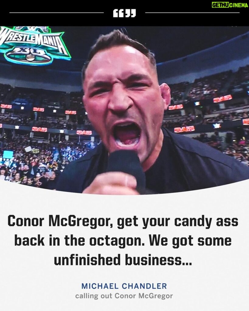 Michael Chandler Instagram - Michael Chandler just called out McGregor 😳 (via @wwe)