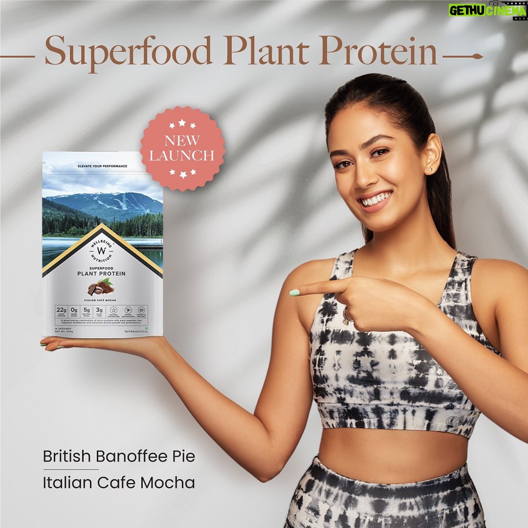 Mira Rajput Instagram - #collab @wellbeing.nutrition just launched 2 NEW flavors of their Superfood Plant Protein- British Banoffee Pie and Italian Cafe Mocha. Can't wait to make my morning smoothie with this! #WellbeingNutriiton #WellbeingNutritionxMira