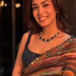 Mira Rajput Instagram - Do you all remember the times we would plan our outfits for a Friday night on Wednesday after a group call with the girls and spend hours getting ready.. Fast forward to styling, hair & makeup and photo shoots.. I really miss the thrill and joy of doing everything myself, especially because I enjoy discovering makeup and I’m pretty good with my hair (somebody once challenged me to iron my baby hair with my eyes closed.. and I’m never one to reject a challenge😉) So last night I decided to go back to a true DIY.. soft & subtle just the way I like.. and nothing like a quick Portrait mode burst. What I absolutely love most is selecting jewellery for I really feel it reflects one’s mood and lifts an outfit. I spend much more time finding the right accessories till it feels just right. Jewellery for me isn’t about what’s trendy, but far more personal. A simple tanzanite and polki Victorian style set from @amrapalijewels was my pick (I wore similar earrings the last time I wore this sari) and a tanzanite and rosecuts ring from my personal collection. What do you think? ❣️