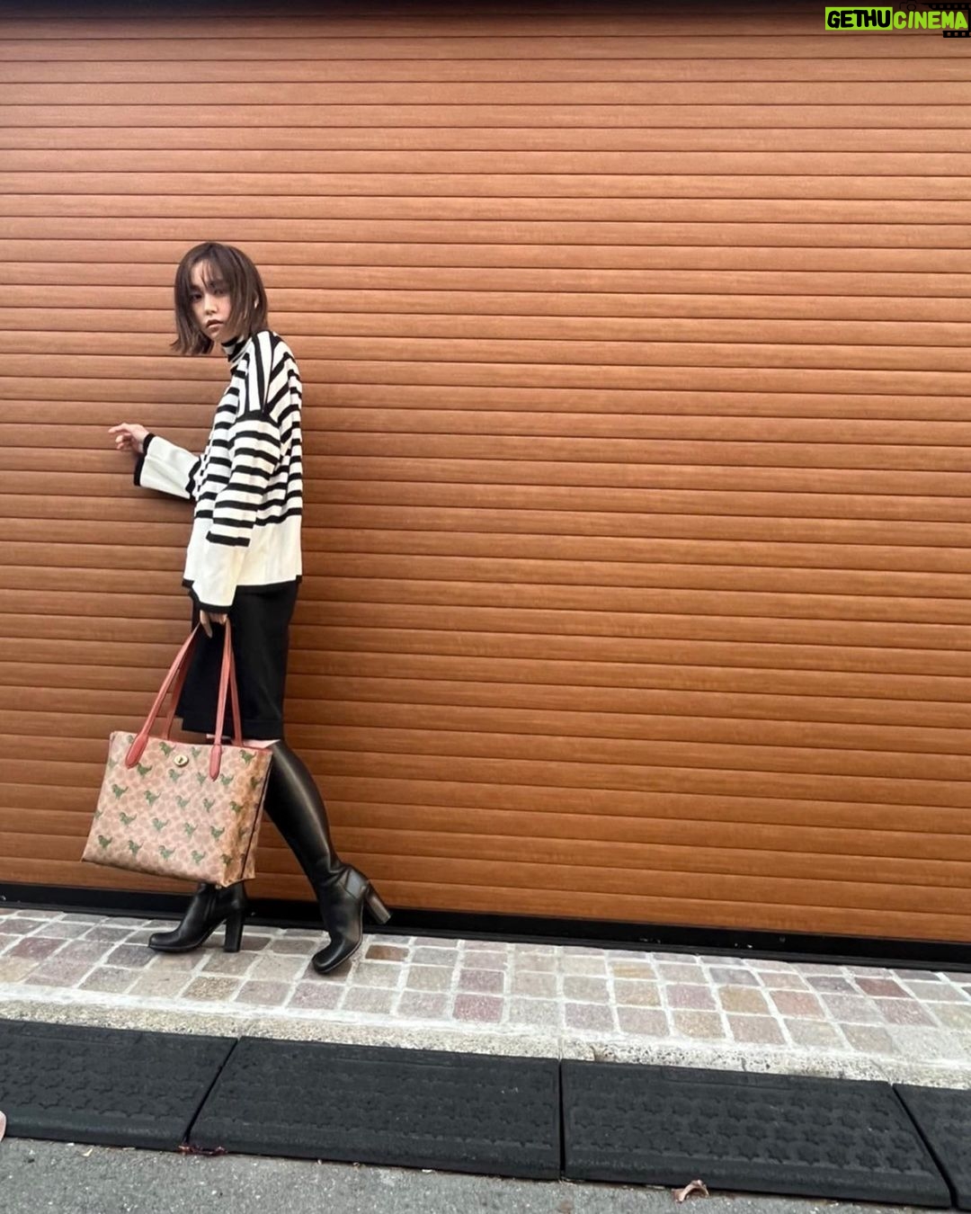 Mirei Kiritani Instagram - 恐竜にハマっている👦🏻がcoachのRexyバッグに大興奮。 いっぱい入るからこれもって公園いこ☺️ #CoachNY #CoachJapan #コーチレキシー