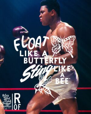 Muhammad Ali Instagram - “Float like a butterfly, sting like a bee…”⁣
⁣
The most iconic words in boxing.⁣
@rootsoffight x Ali | Link in story⁣
⁣
 #MuhammadAli #KnowYourRoots #RootsofFight