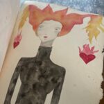 Natalia Téllez Instagram - El gorro de la suerte, el cielo que nos contempla y la niña de mis ojos ✨ (la pintura es Mía y se llama “mujer fuego”)