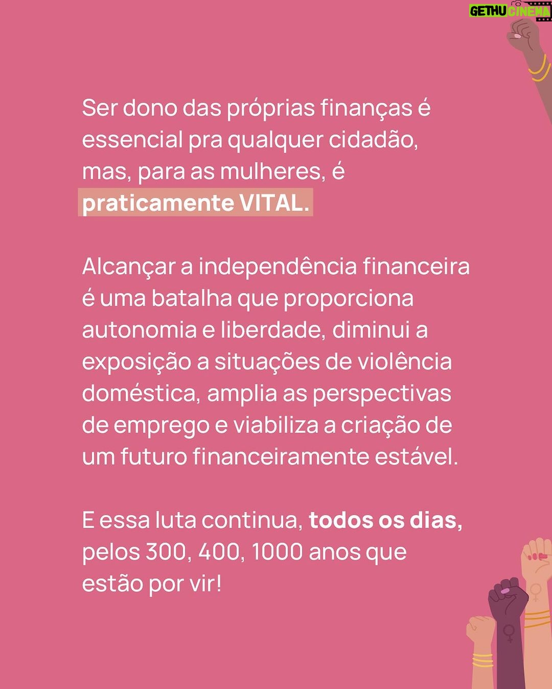 Nathalia Arcuri Instagram - ENEM da Nath: qual a relação do dinheiro com os direitos conquistados pelas mulheres ao longo do tempo? VALENDO 1 ESTRELINHA da prof ⭐ Se você falou: autonomia financeira que gera liberdade, menos violência doméstica, maiores perspectivas de futuro financeiro e social, tá CERTA a resposta! Mas, você saberia dizer os acontecimentos que transformaram a vida e o bolso das mulheres até o ano em que estamos? Pelo mundo e no Brasil, lutamos, resistimos e saímos vitoriosas em muitas batalhas, mas esse é só o começo. Tem muito chão pela frente. Passa pro lado pra descobrir mais sobre essa história e o quanto avançamos pra nos tornarmos mais autônomas com o nosso próprio bolso ➡️ Não deixe de compartilhar esse post com homens e mulheres que PRECISAM se conscientizar dessa luta constante!