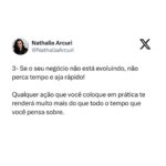 Nathalia Arcuri Instagram - Nossa, Nath! Mas tô só começando. Preciso realmente pensar nisso? Você está criando uma fonte de renda, lembre-se disso. É a sua empresa! É preciso profissionalizar ao máximo, ou vai se tornar apenas um passatempo caro. Segundo o relatório da Global Entrepreneurship Monitor (GEM) 2022, realizado pelo Sebrae e pela Associação Nacional de Estudos em Empreendedorismo e Gestão de Pequenas Empresas (Anegepe), 67% da população adulta estava envolvida com o empreendedorismo. Parte desse número são potenciais empreendedores, o que fez com que o Brasil ocupasse o 2º lugar nessa categoria, ficando atrás somente da Índia, no ano do relatório. Somos empreendedores natos 😎 Mas, claro, apesar do brasileiro ter essa alma de negócios, só a alma não sustenta uma empresa. É preciso adquirir conhecimento e aplicar no dia a dia pro empreendimento dar certo! DITO ISSO… Arrasta pro lado pra ver as 5 dicas que separei pra você, imprime, cola em todo lugar da casa pra não esquecer e já manda para as autônomas/autônomos MEIs e donas e donos de empresas que precisam ler isso👇