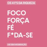 Nathalia Arcuri Instagram – Como ATIVAR os 4 F’s da riqueza no dia a dia em 2024:
✅FOCO: O foco é em VOCÊ! Pergunte pra si: Quais são os seus desejos? Onde você quer chegar? Com quem você convive? O que você consome de informação?
✅FORÇA: Depois de ter focado em você e analisado sua vida, o que você precisa mudar? O seu propulsor tem que ser a força, a coragem pra tomar essas decisões.
✅FÉ: Não tô nem falando de religião não. É fé no sentido de acreditar: em você, nas pessoas, no lado positivo da vida. Isso pode te ajudar a ter força.
✅F*DA-SE: Bem, esse é autoexplicativo, mas é bom reforçar: Depois que você tem FOCO em você mesma, decide o que você quer, tem FORÇA pra fazer o que precisa ser feito e tem a FÉ como seu combustível, de resto, f*da-se pra quem te critica!
Eles fazem parte da minha vida e foi graças a eles que eu pude dar aquela “guinada” na carreira, pedir demissão, criar a Me Poupe! e conquistar a minha independência financeira.
O primeiro vídeo que eu falei sobre os 4 f’s foi lá em 2016 no canal e desde então teve 10 edições de jornada, teve livro, teve curso e milhares de conteúdos para que isso entrasse na sua cachola e pudesse mudar a SUA vida como mudou a minha.
Não é magia, é método, testado e aprovado em milhares de cacholas!
Em breve, ainda melhor, organizado e acessível pra qualquer pessoa que tenha SEDE DE CONHECIMENTO.
Salva esse post pra ler sempre quando precisar reforçar a mentalidade da riqueza 🫰