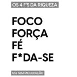 Nathalia Arcuri Instagram – Como ATIVAR os 4 F’s da riqueza no dia a dia em 2024:
✅FOCO: O foco é em VOCÊ! Pergunte pra si: Quais são os seus desejos? Onde você quer chegar? Com quem você convive? O que você consome de informação?
✅FORÇA: Depois de ter focado em você e analisado sua vida, o que você precisa mudar? O seu propulsor tem que ser a força, a coragem pra tomar essas decisões.
✅FÉ: Não tô nem falando de religião não. É fé no sentido de acreditar: em você, nas pessoas, no lado positivo da vida. Isso pode te ajudar a ter força.
✅F*DA-SE: Bem, esse é autoexplicativo, mas é bom reforçar: Depois que você tem FOCO em você mesma, decide o que você quer, tem FORÇA pra fazer o que precisa ser feito e tem a FÉ como seu combustível, de resto, f*da-se pra quem te critica!
Eles fazem parte da minha vida e foi graças a eles que eu pude dar aquela “guinada” na carreira, pedir demissão, criar a Me Poupe! e conquistar a minha independência financeira.
O primeiro vídeo que eu falei sobre os 4 f’s foi lá em 2016 no canal e desde então teve 10 edições de jornada, teve livro, teve curso e milhares de conteúdos para que isso entrasse na sua cachola e pudesse mudar a SUA vida como mudou a minha.
Não é magia, é método, testado e aprovado em milhares de cacholas!
Em breve, ainda melhor, organizado e acessível pra qualquer pessoa que tenha SEDE DE CONHECIMENTO.
Salva esse post pra ler sempre quando precisar reforçar a mentalidade da riqueza 🫰