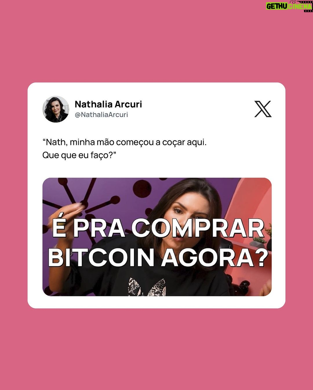 Nathalia Arcuri Instagram - BITCOIN PODE VALER R$2 MILHÕES 🌽🥳 Mas será que vale a pena comprar? O próximo Halving pode valorizar ainda mais o BTC e a estimativa é que ele aconteça agora, no final de abril de 2024. “ENTÃO É PRA SAIR COMPRANDO BITCOIN ADOIDADO?” Calma, meus calabresos… o primeiro passo nesse mercado é entender como ele funciona e se conversa com as suas metas. Ficou curioso e quer aprender, além de descobrir se esse investimento é pra você? Envia CONTA MAIS aqui nos comentários que eu te envio o link do vídeo que acabou de sair no canal!