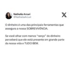 Nathalia Arcuri Instagram - A gente se acostuma a pensar o dinheiro na forma de carro, casa bacana, restaurantes legais, viagens pra fora do Brasil, boas faculdades, roupas e brinquedos para os filhos… como se qualquer privação fosse sinal de fracasso. Aí, por mérito ou muita sorte, a pessoa fica muito rica e de repente a vida dela deixa de fazer sentido. Os amigos se aproximam por interesse, os filhos têm tudo e não saem da aba da família, o dinheiro é abundante mas o tempo de qualidade é escasso e é aí que a pessoa descobre que era feliz e não sabia. Isso é mais comum do que você imagina. Quanto antes você souber o que te faz feliz mais simples será criar um plano de ação para ganhar, poupar, investir e usar o seu dinheiro de forma pragmática a seu favor e não contra você. ATENÇÃO: Eu não estou dizendo pra você deixar de planejar uma vida melhor e mais rica. É gostoso demais conquistar as coisas com o nosso esforço e melhor ainda quando o dinheiro trabalha mais que a gente. Mas antes de começar sua jornada rumo ao enriquecimento lícito pergunte-se: O que é felicidade pra mim e como eu vou o usar o dinheiro pra potencializá-la? As pessoas mais felizes que eu conheço não são as mais ricas, mas são as que sabem responder a essa pergunta. Se esse post te ajudou a pensar melhor em felicidade no Dia Internacional da Felicidade, manda pra alguém. Essa pessoa pode precisar disso agora.