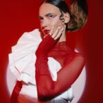 Nathalie Odzierejko Instagram - Blanc sur rouge rien ne bouge. Rouge sur blanc..? Photo by @julie_michelet Make up @ludivinemaquille Hair @barthair Tenues prêtées par @abbadrien @nocturne @lappartpr Rouge et Blanc