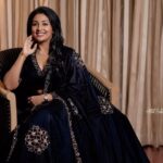 Navya Nair Instagram - “Dancing with the whispers of the wind, as Rumi beautifully puts it: ‘The wound is the place where the light enters you.’ 🌬️✨ Embracing life’s journey with grace and finding beauty in every scar. 💫 #RumiQuotes #WiseWords #EmbraceTheJourney” Make up @reenuchandramukhi Costumes @madebymilankochi @sherlyregimon lakshmipremkumar