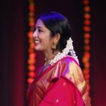 Navya Nair Instagram - And those who were seen dancing were thought to be insane by those who couldnt hear the music ❤️ Clicks by @anandhu_hari1 Saree @pichakamweaves #navyanairdance #actordancer #dancerlife #bharatanatyam #lovefordance #performer #maathangifestival2023