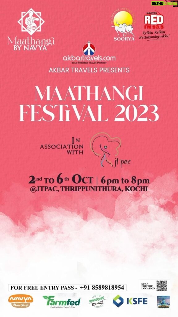 Navya Nair Instagram - Get ready for our dance extravaganza! ‘Maathangi Festival 2023’ is here. Join us from 2nd to 6th October 2023 at JTPAC, Choice School , Tripunithura featuring five icons of Bharatanatyam . Oct 2nd - Ms. Navya Nair Oct 3rd - Ms. Rama Vaidyanathan Oct 4th - Ms. Meenakshi Sreenivasan Oct 5th - Ms. Priyadarshini Govind Oct 6th - Ms. Janaki Rangarajan More details about the program and ticket collection centre will be revealed in the coming days. Join us as we celebrate art !!!