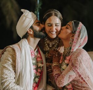 Neeti Mohan Instagram - Overjoyed and Beyond Grateful for such an auspicious occasion in our family. 

Papa had to miss our wedding due to health reasons but this time, in his presence the wedding felt complete. 

Thank you God for this 🙏🏼🥹

We feel blessed, as with folded hands we welcome Thakur Family in our lives. 

Welcome home @whokunalthakur 🌹🫶🏻

Ab tum bhi Mohana gaye ho! 

Golu! our choti bacchi @muktimohan wishing you a lifetime of happiness, prosperity and love ❤️ 

Sabka khayaal rakhna aur apna sabse zyaada.

Mud ke na dekho Dilbaro 😥

#KunalKoMiliMukti

Thank you for capturing these precious moments @themadeinheaven 🫶🏻