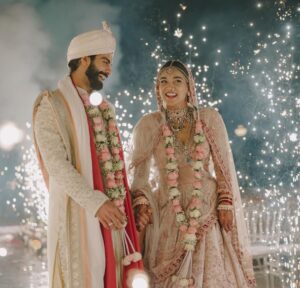 Neeti Mohan Instagram - Overjoyed and Beyond Grateful for such an auspicious occasion in our family. 

Papa had to miss our wedding due to health reasons but this time, in his presence the wedding felt complete. 

Thank you God for this 🙏🏼🥹

We feel blessed, as with folded hands we welcome Thakur Family in our lives. 

Welcome home @whokunalthakur 🌹🫶🏻

Ab tum bhi Mohana gaye ho! 

Golu! our choti bacchi @muktimohan wishing you a lifetime of happiness, prosperity and love ❤️ 

Sabka khayaal rakhna aur apna sabse zyaada.

Mud ke na dekho Dilbaro 😥

#KunalKoMiliMukti

Thank you for capturing these precious moments @themadeinheaven 🫶🏻