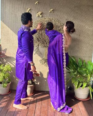 Neeti Mohan Instagram - Pur-Pal Happiness 💜

Wishing everyone Love,Light and Prosperity 🪔✨

#HappyDiwali #TreeOfLife 

Styled by @shreyandurjastyle 

Thank you for this amazing custom look @nehagursahani.india @offbeatmediain 

Jewellery @kushalsfashionjewellery @rubans.in