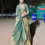 Neeti Mohan Instagram - 💛💚💛💚 Outfit: @mimamsaa Jewellery: @koharbykanika Stylist: @stylebysaachivj Team: @styledbynikinagda @sanzimehta777 @muskaanparakh Make up : @ritickasjalan Hair : @dwyessh_hairwizard Jamnagar Gujrat India