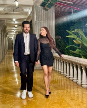 Neeti Mohan Instagram - Happy 5th Anniversary my Valentine 💌 ♾️ 

Meeting you, holding your hand and making a life together is like walking through a dream. With each passing year, my heart only grows deeper in love,respect and gratitude for you. You’re my rock, my strength and my main. Here’s to countless years of togetherness, parenthood and date nights.
I love you ❤️ @nihaarpandya