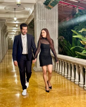 Neeti Mohan Instagram - Happy 5th Anniversary my Valentine 💌 ♾️ 

Meeting you, holding your hand and making a life together is like walking through a dream. With each passing year, my heart only grows deeper in love,respect and gratitude for you. You’re my rock, my strength and my main. Here’s to countless years of togetherness, parenthood and date nights.
I love you ❤️ @nihaarpandya