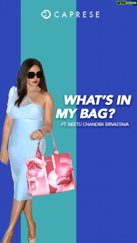 Neetu Chandra Instagram - Let's join @nituchandrasrivastava in her style journey with Caprese! Watch her share what's inside her bag in the exclusive 'What’s In My Bag' segment from the Caprese's Women's Day brunch with @missmalini . ✨ Discover her favorite fashion items and celebrate with us! 💖 Watch the entire video on YouTube! Link in Bio! #Caprese #CapreseGirl #WomensDay #Handbags #FashionJourney #NeetuChandra #MissMalini