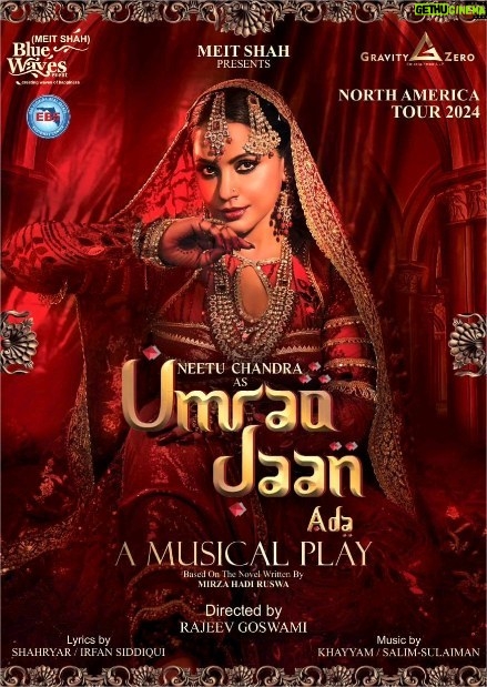 Neetu Chandra Instagram - Exciting news! We're thrilled to announce the North America tour in 2024 of "Umrao Jaan Ada," a musical play starring Indian Hollywood actress Neetu Chandra. This captivating production, based on the novel by Mirza Hadi Ruswa, is directed by Rajeev Goswami, featuring lyrics by Shahyar and Irfan Siddiqui, and enchanting music composed by the legendary Khayyam Sahib and Salim Sulaiman. Coming to you from the creators of London's West End hits, "Beyond Bollywood" and "Disco Dancer," this grand musical play extravaganza promises the grandeur of Mujras, qawalis, thumris, and Gazals. Prepare to experience a timeless classic with power-packed live performances and larger-than-life sets! Witness history in the making with this presentation by Meit Shah. Don't miss this unforgettable journey through the world of Indian theatre, Kathak, and the magic of "Umrao Jaan Ada." . . . @Meit23shah @nituchandrasrivastava @gravityzeroent @umraojaan @bombayno3 @rajeev.goswami @salimmerchant @salimsulaimanmusic @sulaiman.merchant @irfanksiddiqui @rviraigoswami @chintangpavlankar @varungautam28 @pooja_pant_kathak @sharmasadhika @iamprajaktagore @stu_telang @pankajrkothari . . . #Umraojaanada #Umraojaanadaplay #umraojaanadamusicaltheatre #theatre #umraojaanadathemusical #music #bollywoodstyle #bollywoodactress #Hollywood #Hollywoodactress #neetuchandra #nituchandra #meitshah #bluewaveevent #eb5floridarealestate #gravityzero #khayaam #rajeevgoswami #mirzahadiruswa #irfansiddiqui #shahryar #salimsulaiman #play #music #lovers #art #indiantheatre #kathak #lovest