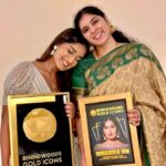 Niharika Nm Instagram - There’s not a single feeling in the world that compares to seeing my beautiful mumma beaming 🤍 Also, please swipe to see me fully blushing coz THE Nayanthara said the nicest things to me and my heart was too weak 🥺 Thank you for the honour and the memories @behindwoodsofficial 🙏🏻