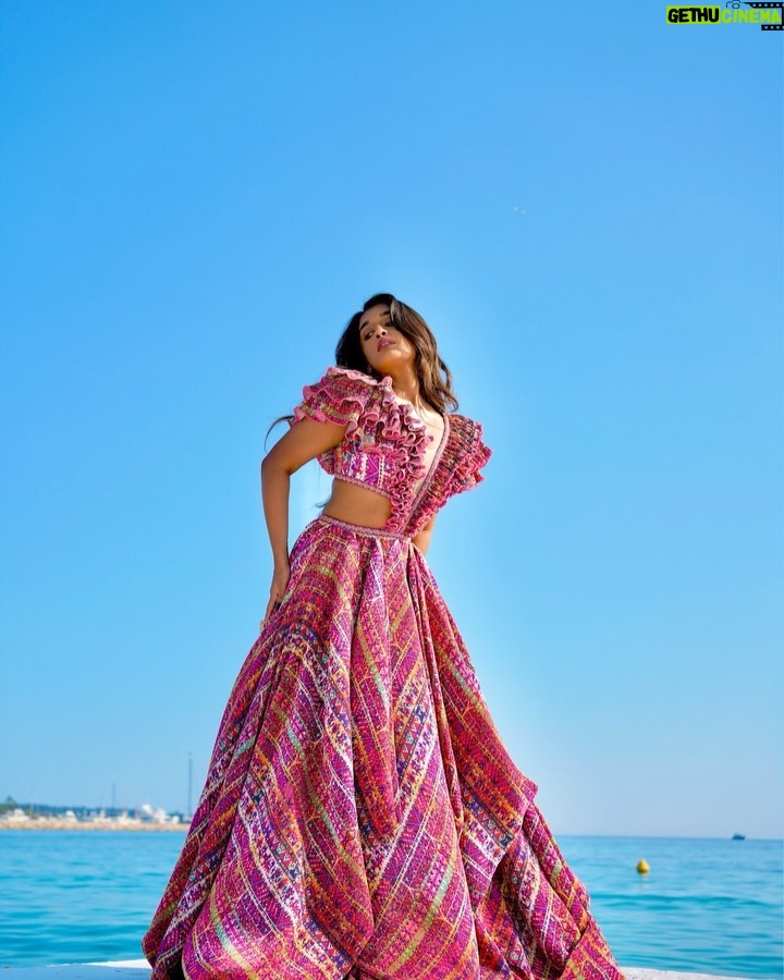 Niharika Nm Instagram - Took my resting beach face in a beachy fit to the @fentybeauty party ✨ Wearing @shantanunikhil Jewelry @outhousejewellery Hair @signecannes Shot by @vivianambrose Cannes, France - French Riviera