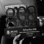 Niharika Nm Instagram - About last night ✨ Also, @madhuridixitnene ma’am you have fully made me blush 🥰 It was an honour to receive the award from you. 🥺 Jewelry @karishma.joolry MUA @sakhshisabhaney_makeup Hair @salechav Shot by @sairaj_prashant_parab