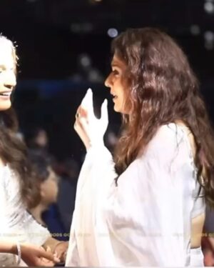 Niharika Nm Instagram - There’s not a single feeling in the world that compares to seeing my beautiful mumma beaming 🤍

Also, please swipe to see me fully blushing coz THE Nayanthara said the nicest things to me and my heart was too weak 🥺

Thank you for the honour and the memories @behindwoodsofficial 🙏🏻