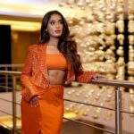 Niharika Nm Instagram - Had so much fun hosting the critics choice awards last night 🥰 Wearing my fav @arpitamehtaofficial @arpita__mehta 😍 MUA @sakhshisabhaney_makeup Hair @akshatahonawar Shot by @sairaj_prashant_parab