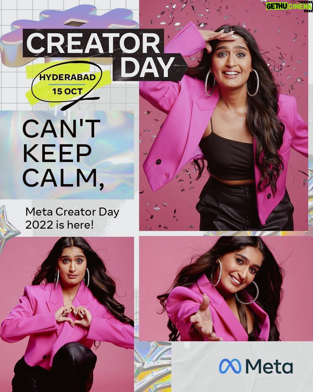 Niharika Nm Instagram - HYDERABAD!!! I’m SUPER excited that #MetaCreatorDay 2022 is happening in Hyderabad on Oct 15th! 🎉 I’m hosting a meet and greet in-person for my fav Hyderabad babies at #MetaCreatorDay 🥺 I can’t wait to squish you guys 😩 Details coming soon - STAY TUNED