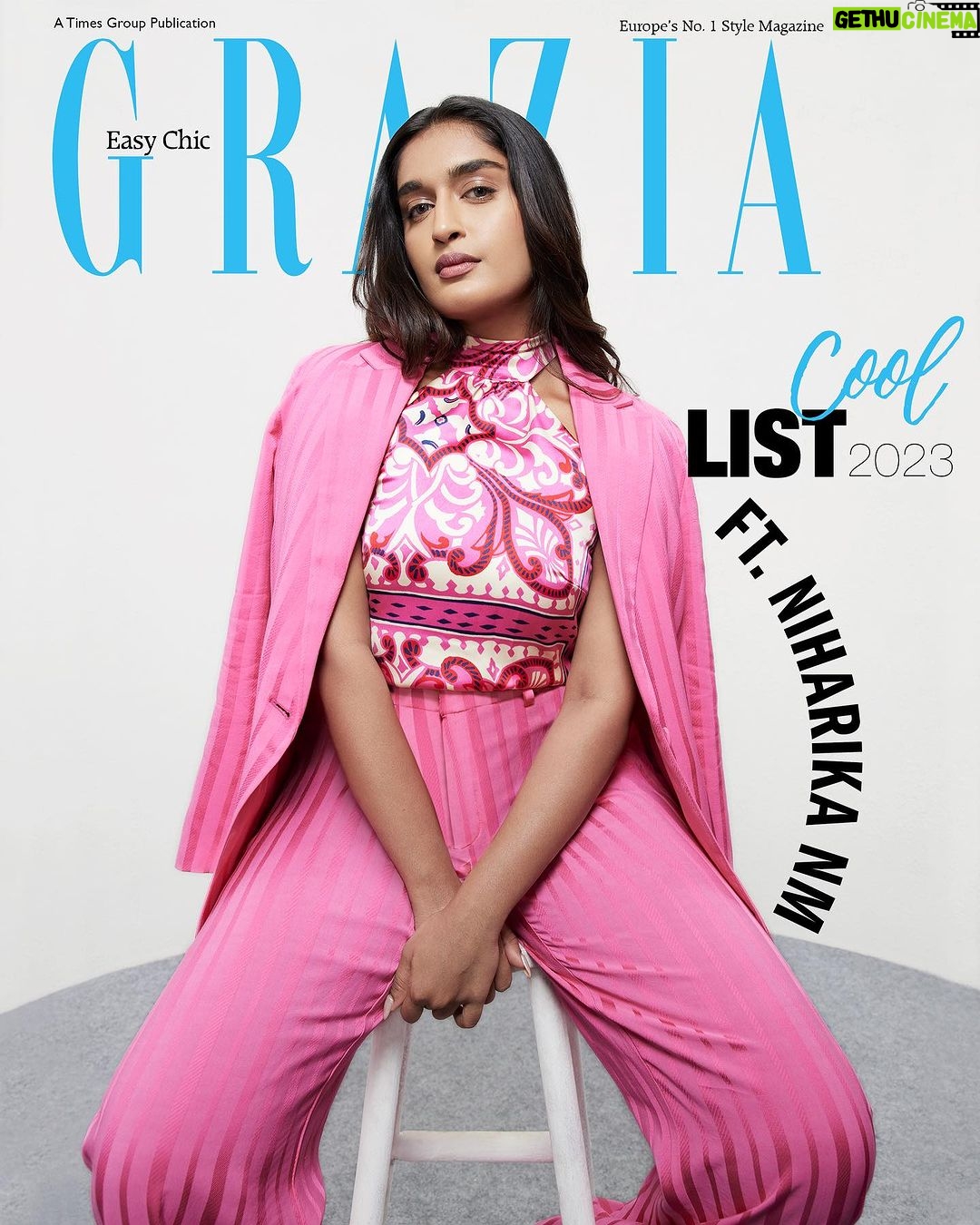 Niharika Nm Instagram - Niharika NM started posting videos online at a time when being an Internet celebrity was hardly a thing, and digital media was still in its nascent stage. From doing collaboration videos with A-list celebrities like Ranbir Kapoor, Priyanka Chopra, and Shahid Kapoor to being a part of a show like Koffee with Karan, the Internet sensation has become one of the biggest Indian content creators. Presenting one in our series of digital covers for our annual #GraziaCoolList for which we have teamed up with @mango to feature an incredible group of talented people. Niharika is wearing a halter-neck printed blouse, striped blazer, trousers, all @mangostores_india Photograph: Yusuf Lokhandwala Fashion Director: Pasham Alwani Fashion Stylist: Nishtha Parwani Words: Konika Datta Make-up: Sakshi Sabhaney Hair: Rakshanda Irani Fashion Intern: Karena Vinaik, Heeram Bhojani #GraziaIndia #GraziaCoolList2023 #GraziaCoolList #CoolList2023 #CoolList