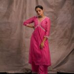 Nikhila Vimal Instagram - Today’s fit🩷 Photography & post production @plan.b.actions @jibinartist Styling - @Styledbysmiji Makeup - @femy_antony__ Outfit- @charumakkarofficial Camera team @dayonphotos @abishek_ps @nijunair_