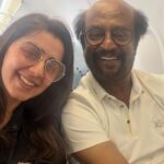 Nikki Galrani Instagram - By far my best flight ♥️ P.S : The little fan girl within me couldn’t stop grinning the entire time 😬 #ForeverFavorite #Thalaiva
