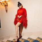 Nina Dobrev Instagram - red has always been my color❣️ @tiziano.raw
