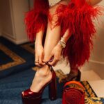 Nina Dobrev Instagram - red has always been my color❣️ @tiziano.raw