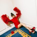 Nina Dobrev Instagram - red has always been my color❣️ @tiziano.raw