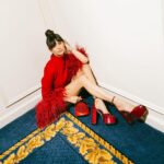 Nina Dobrev Instagram - red has always been my color❣️ @tiziano.raw