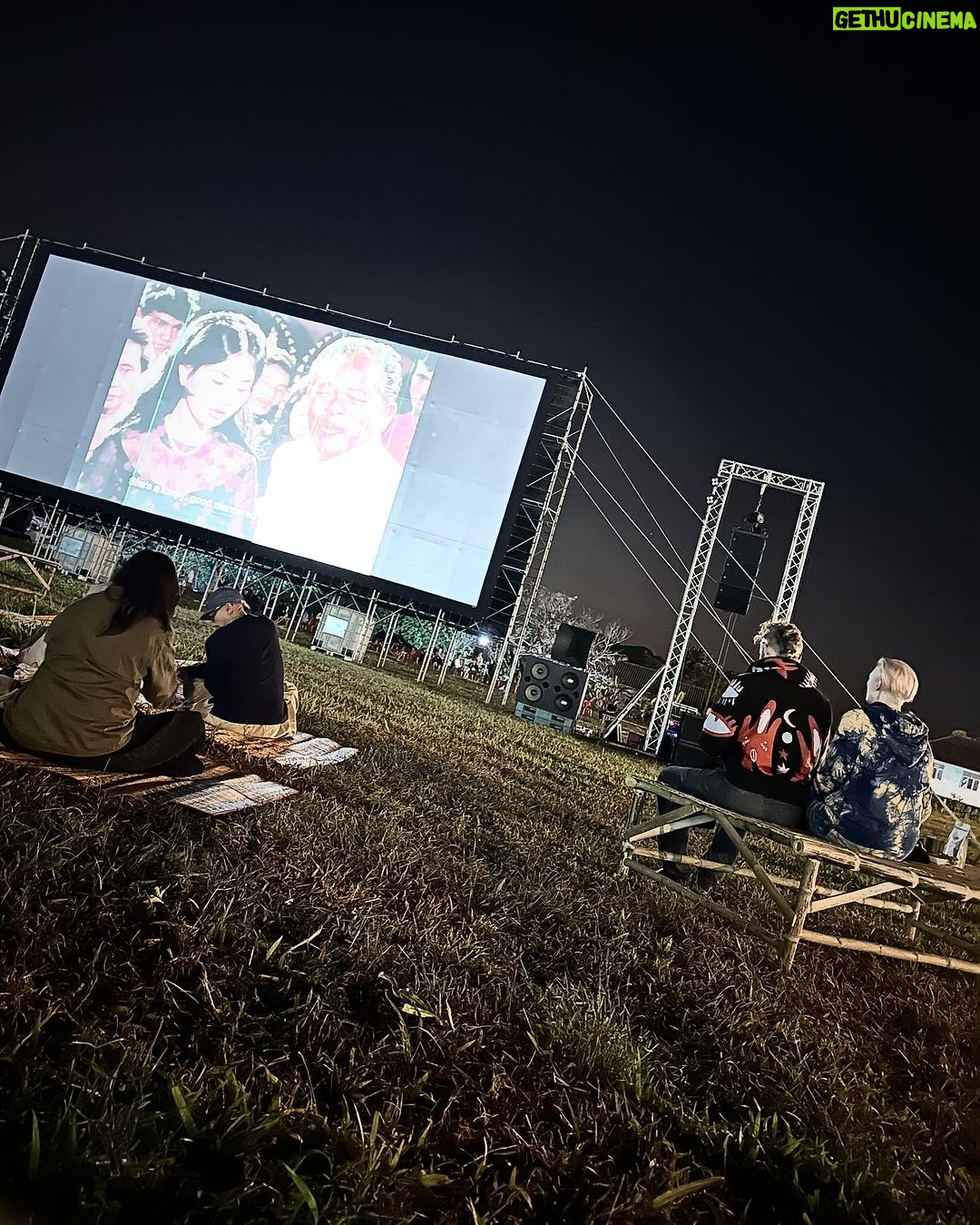 Nittha Jirayungyurn Instagram - The magic of cinema in Chiangrai⭐️ Thank you Chanel for supporting this great project @thailand_biennale @cinemaforall_thailand