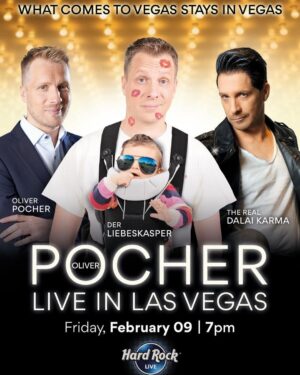 Oliver Pocher Instagram - Wenn aus einer durchgeknallten Idee eine AUSVERKAUFTE Show in Las Vegas wird, dann hat es auch ein BESONDERES Plakat verdient!! 
Vielen Dank an alle, die vorbeikommen und diesen Traum am SUPERBOWL WOCHENENDE im HARD ROCK CAFÉ zu spielen, möglich gemacht haben…