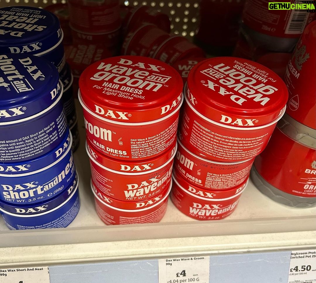Paddy McGuinness Instagram - Just spotted these in the supermarket. The glory days!!! I used them along with those 50p tubs of pink gel! The Black and White smelled lovely and the Dax used to give you a free haircut! No wonder most of my hair fell out. π #nineties #eighties #haircare