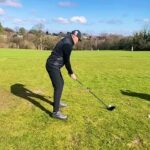Paddy McGuinness Instagram - Had a mad busy month so it’s good to finally get some lessons in. Bit of bucket and spade work then it was rodeo time! Lovely day for it. 😎🏌🏽‍♂️#bunker #driver #golf #lessons