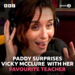Paddy McGuinness Instagram - This was so sweet 🥹 On Saturday Paddy McGuinness surprised Vicky McClure with her favourite teacher from school! 🧡 Listen to Paddy and Vicky’s full chat on BBC Sounds 🎧 BBC Radio 2