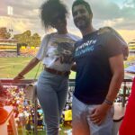 Pearl Thusi Instagram - The reason we came outside !!! 🏏 Shout out to my people at #betway #sa20 @sa20_league shout out to my bro @reasonhd_ for pulling up!