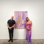 Pearl Thusi Instagram - Artists posing with art. Always a treat seeing you buddy. @russelltovey . Lovely meeting you @pamevelyn . Still wrapping my mind around your sisters name being pearl, and my sisters name being Pam. Is this a parallel universe? Thank you for having me @pacegallery 🤍 Look at my m’khaba 🤍 I’ve never been so carefree in a while! 🥹 Kwazekwamnandi. London, England, UK