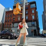 Polina Pushkareva Instagram – 7 days in nyc/ 7 outfits. Which one do you like the most?💅🏻
⠀
By the way, did you notice a tattoo on my last pic? There’s a funny behind story behind it
⠀
In 2019 I was going through a break up, I was walking close to the Flatiron extremely sad and I randomly met a guy and offered him to get a matching tattoo. So we got it and now every time I look at it I know that a person with exactly the same tattoo in the same spot exists in this giant city and it gives me a weird sense of comfort ❤️ Manhattan, New York