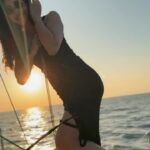 Pooja Chopra Instagram – On board @india_boats ⛵️#sunsetloverforever🌅