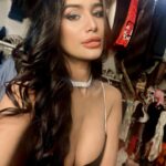 Poonam Pandey Instagram - Caught between Outfit choices and closet chaos- the struggle is real . . #poonampandey #blackdress #wardrobe
