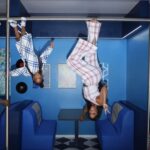 Porsha Williams Guobadia Instagram - Happy Sunday 🤸🏾‍♀️🤸🏾‍♀️🤸🏾‍♀️ #MuseumOfIllusions #Brother @museumofillusions_atlanta